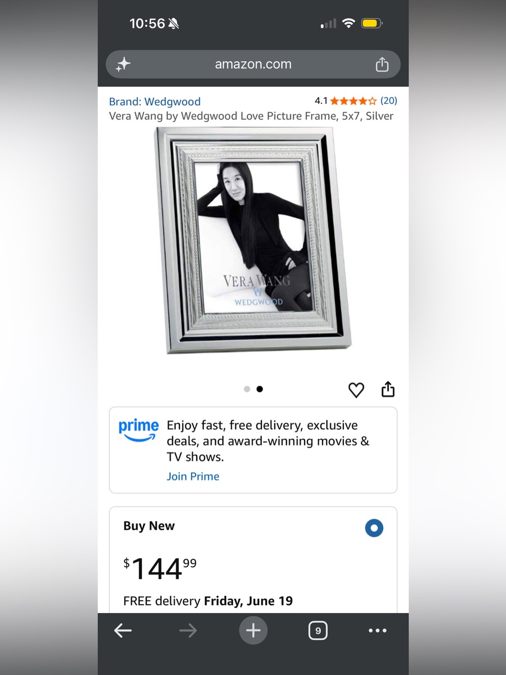 Vera Wang by Wedgwood Love Picture Frame